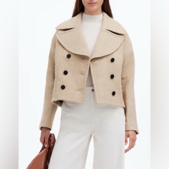 Madewell Jackets & Blazers - NWOT Madewell Oversized-Collar Short Peacoat